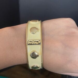 Lily Pulitzer seashell enamel bangle bracelet